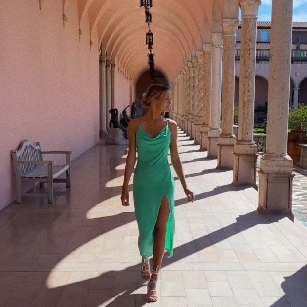 Runaway The Label Slip Dress — Spearmint